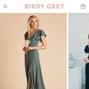 Birdy Grey Hannah Crepe Bridesmaid Dress - color: Sea Glass